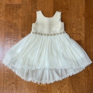 Toddler Girls Couture Princess Dress - 2T - Cream + Gold - Flower Girl
